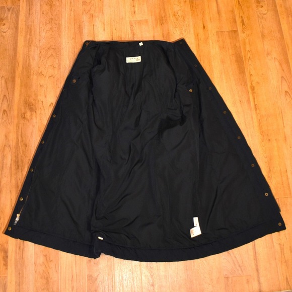 Orvis Quilted Longline Parka Women Medium Navy Blue 3M Thinsulate Hooded Coat - Picture 4 of 7